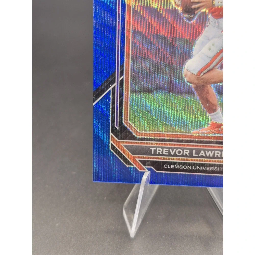 2023 Panini Prizm Draft Picks Trevor Lawrence #96 Blue Wave Prizm /249 Jaguars